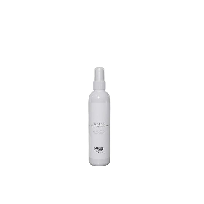 Black Magic Tan Lock professional after-tan finishing spray that locks in colour and hydrates the skin for a flawless, smudge-free finish