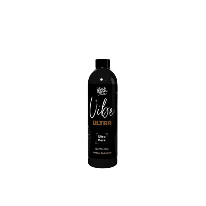 Vibe Ultra 120 ml sample spray-tan solution delivering an ultra-dark, fast-drying, fragrance-free professional finish